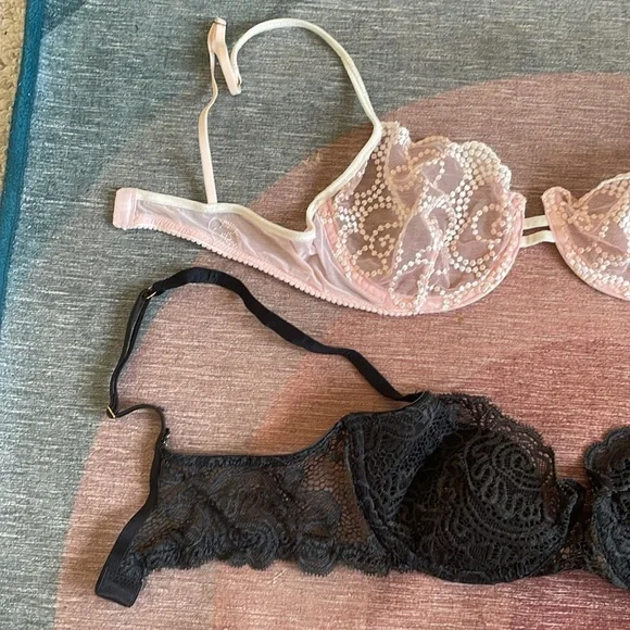 (2) Vintage Victoria's Secret Y2K Sexy Lace Bras 34B - Picture 3 of 9